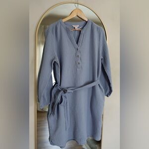 Blue Muslin Dress
